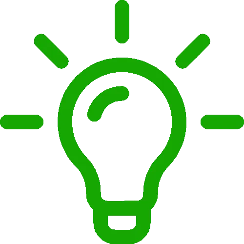 Green Light Bulb Icon