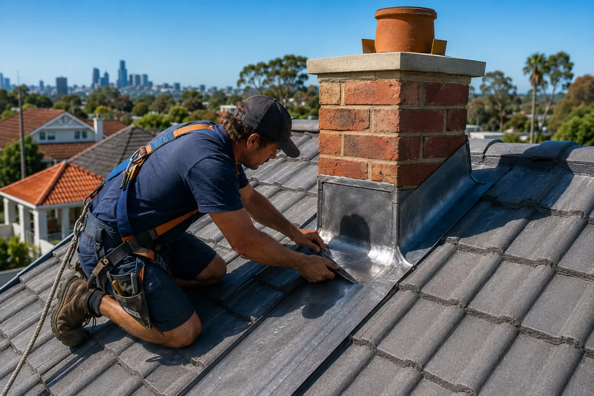 leadwork on roof by WA Roofcraft in Claremont aft 