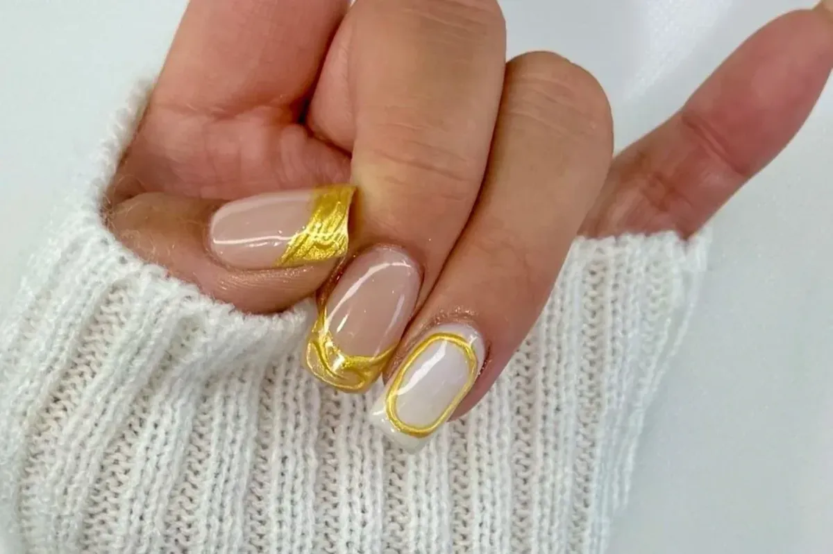 Gel nails w/ Not So Simple nail art at BeautyBar SGV