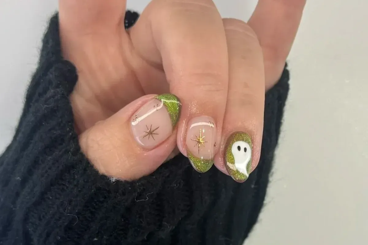 Dipping powder manicure w/ Not So Simple nail art at BeautyBar SGV