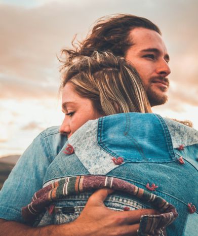 Couple buying house, receiving keys