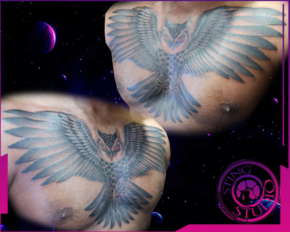 lotus om forearm tattoo