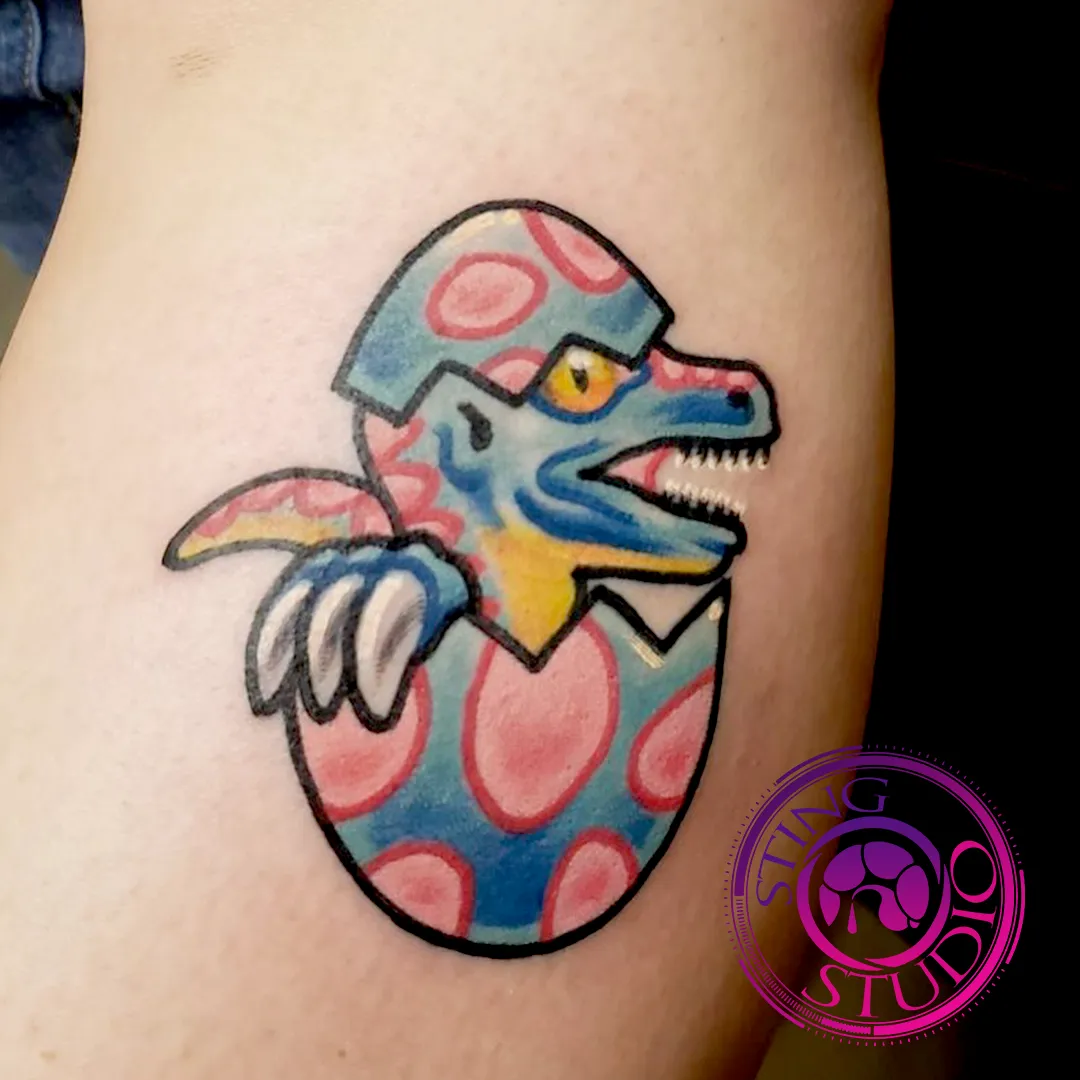 dino egg tattoo