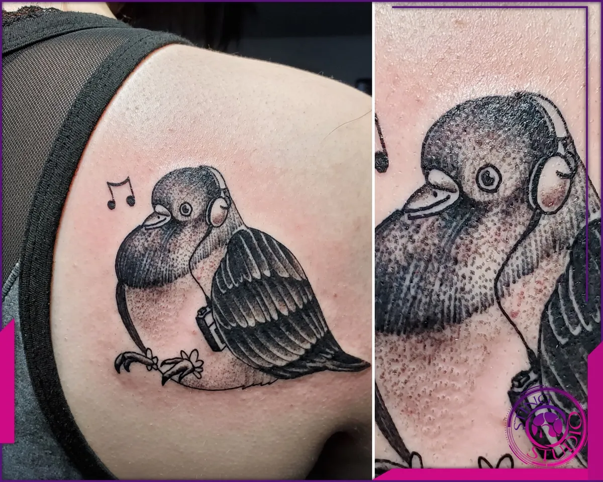 Black and grey tattoo by Sting Studio Ottawa