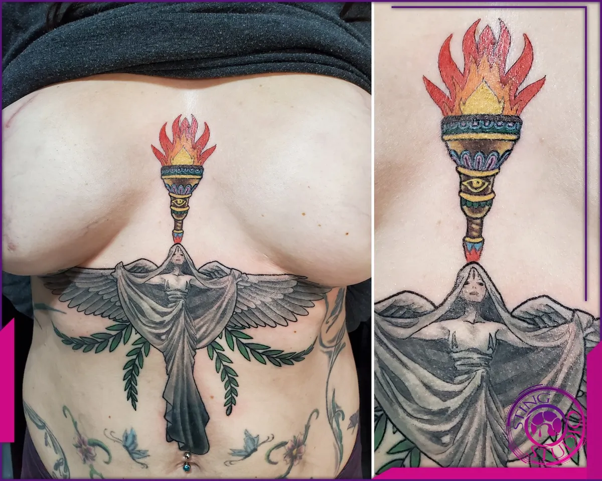 Black and grey tattoo by Sting Studio Ottawa