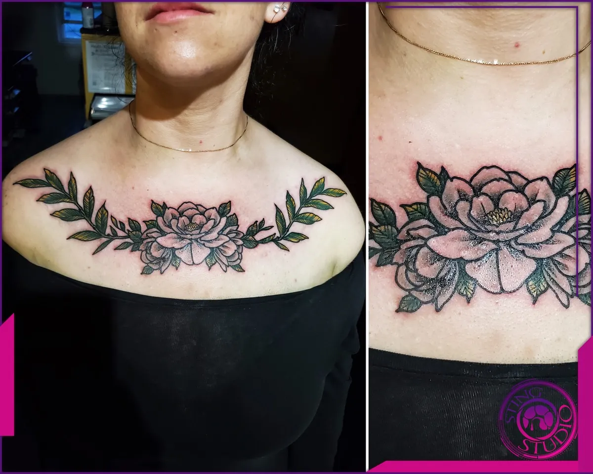 Black and grey tattoo by Sting Studio Ottawa
