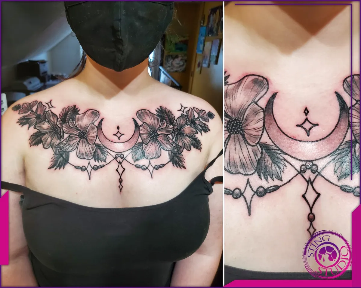 Black and grey tattoo by Sting Studio Ottawa