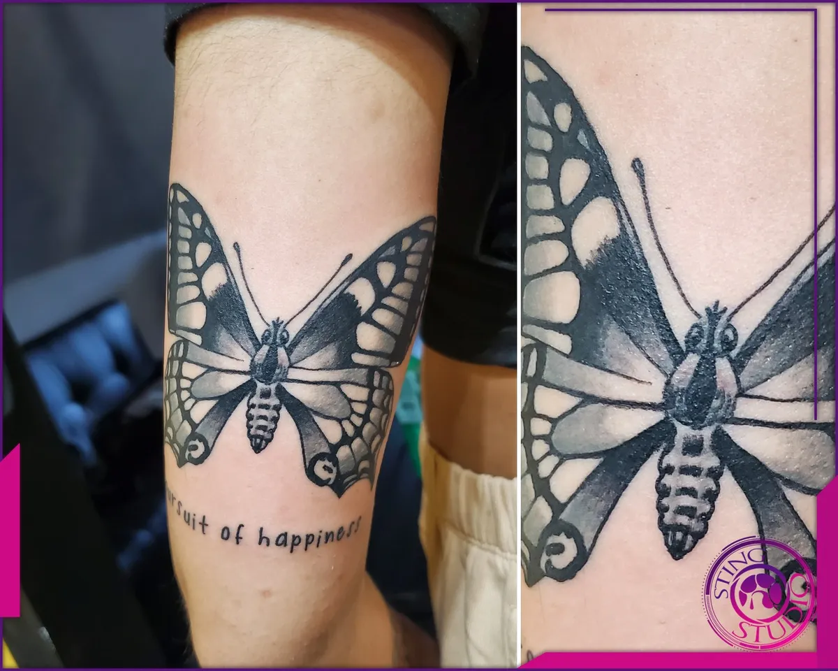 Black and grey tattoo by Sting Studio Ottawa