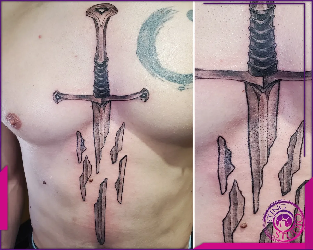 Black and grey tattoo by Sting Studio Ottawa