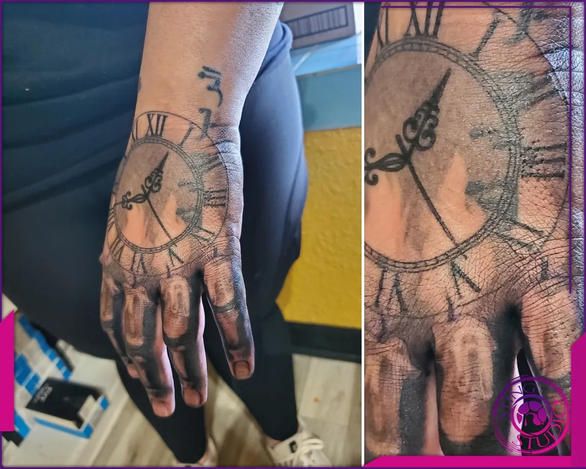 Black and grey tattoo by Sting Studio Ottawa