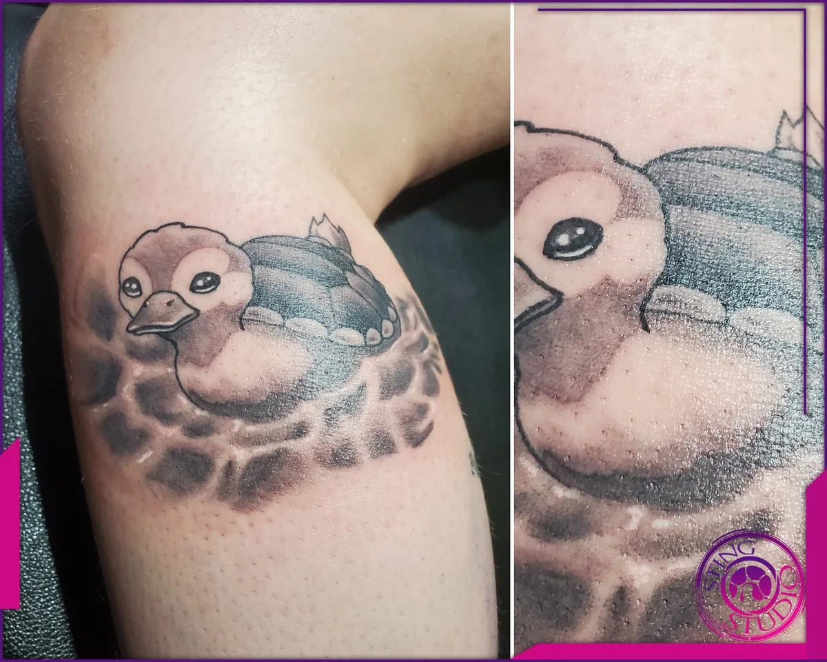 Black and grey tattoo by Sting Studio Ottawa