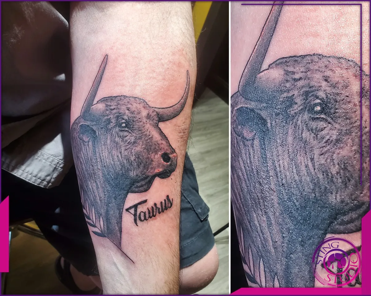 Black and grey tattoo by Sting Studio Ottawa