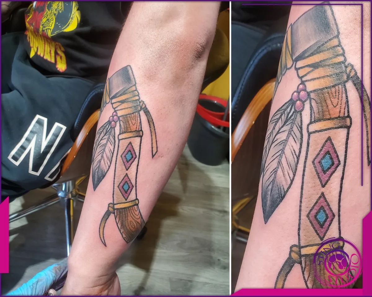 Black and grey tattoo by Sting Studio Ottawa