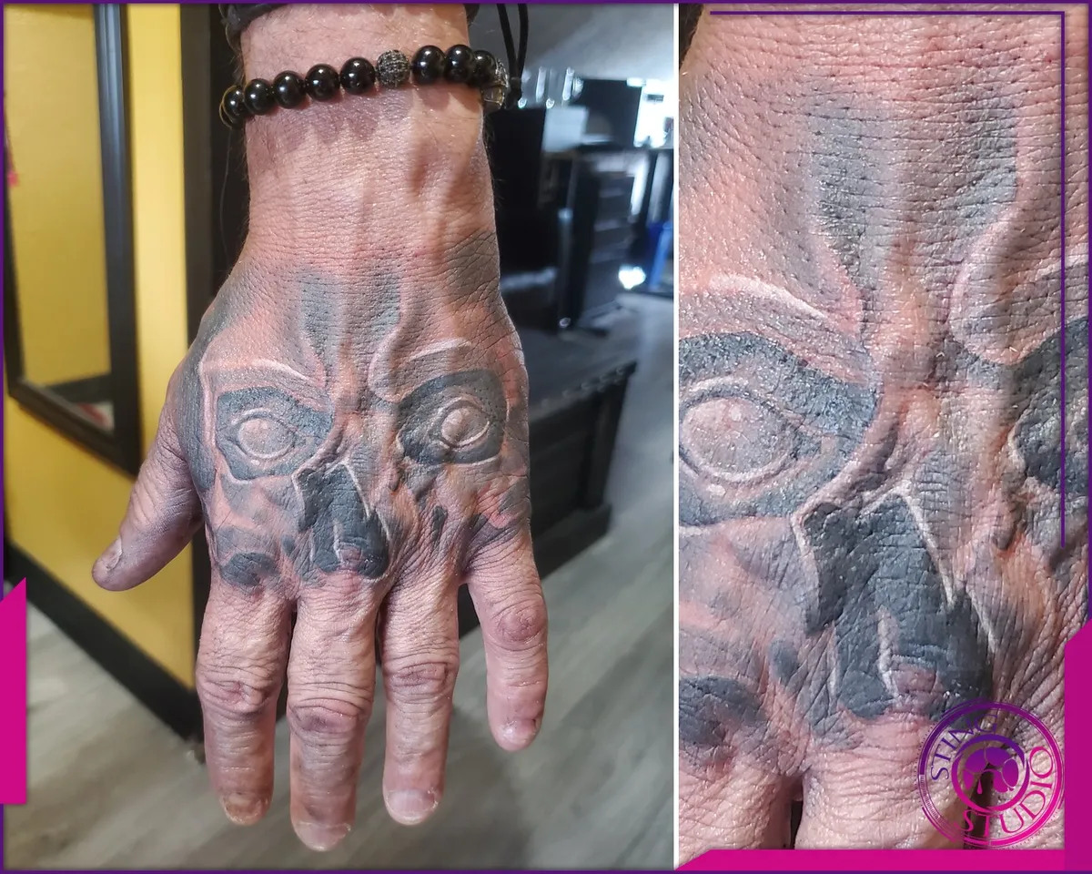Black and grey tattoo by Sting Studio Ottawa