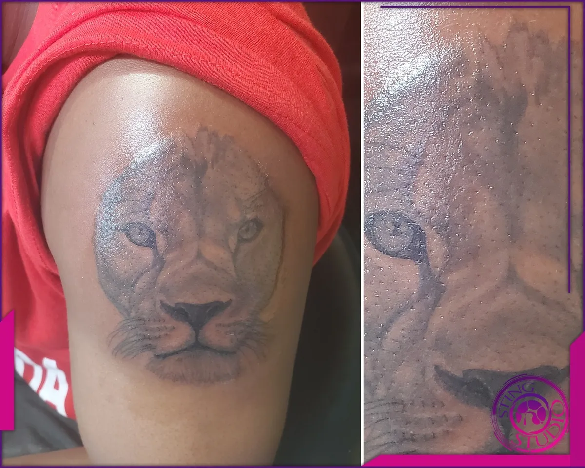 Black and grey tattoo by Sting Studio Ottawa