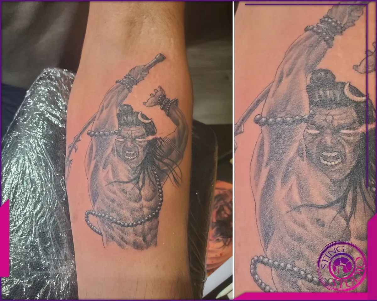 Black and grey tattoo by Sting Studio Ottawa