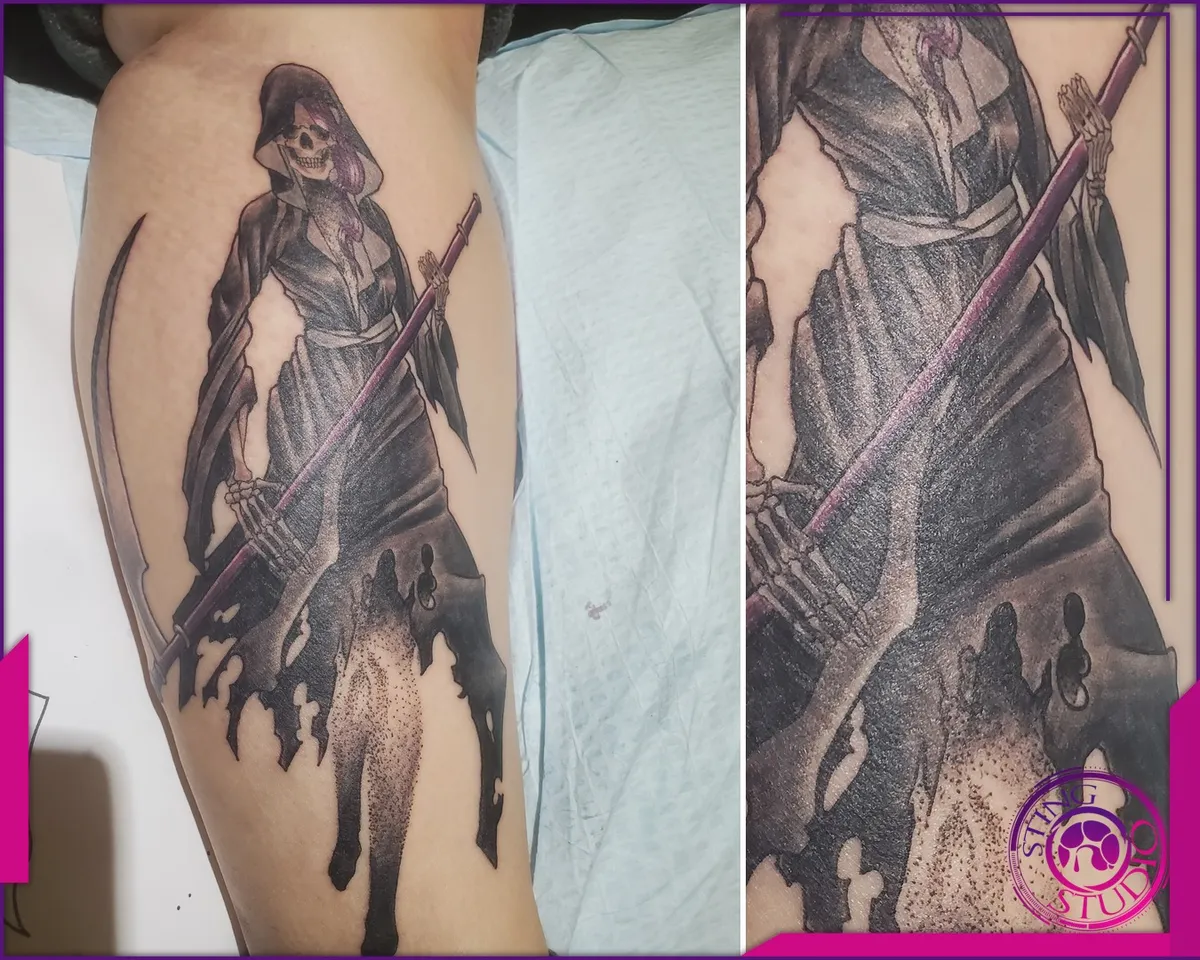 Black and grey tattoo by Sting Studio Ottawa