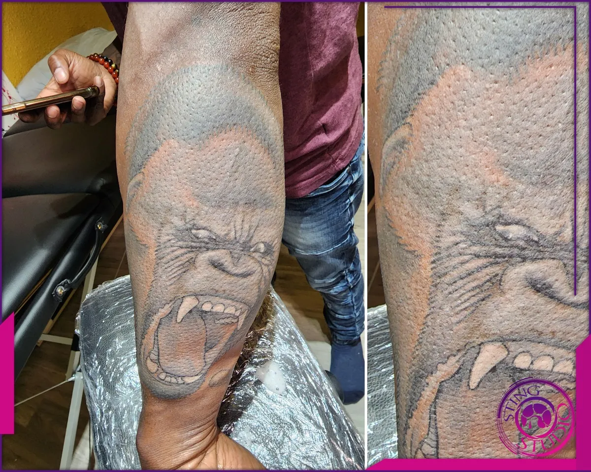 Black and grey tattoo by Sting Studio Ottawa