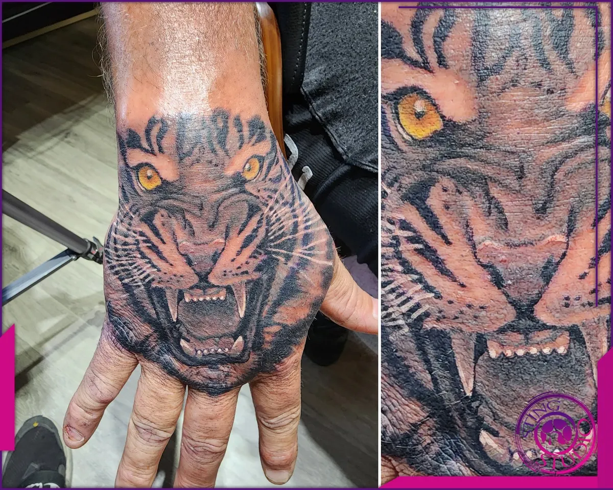 Black and grey tattoo by Sting Studio Ottawa