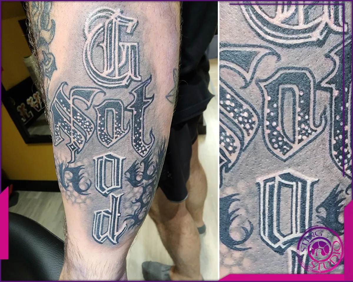 Black and grey tattoo by Sting Studio Ottawa