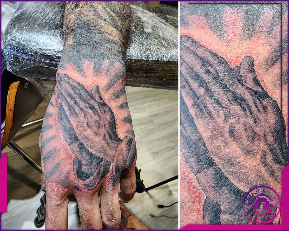 Black and grey tattoo by Sting Studio Ottawa