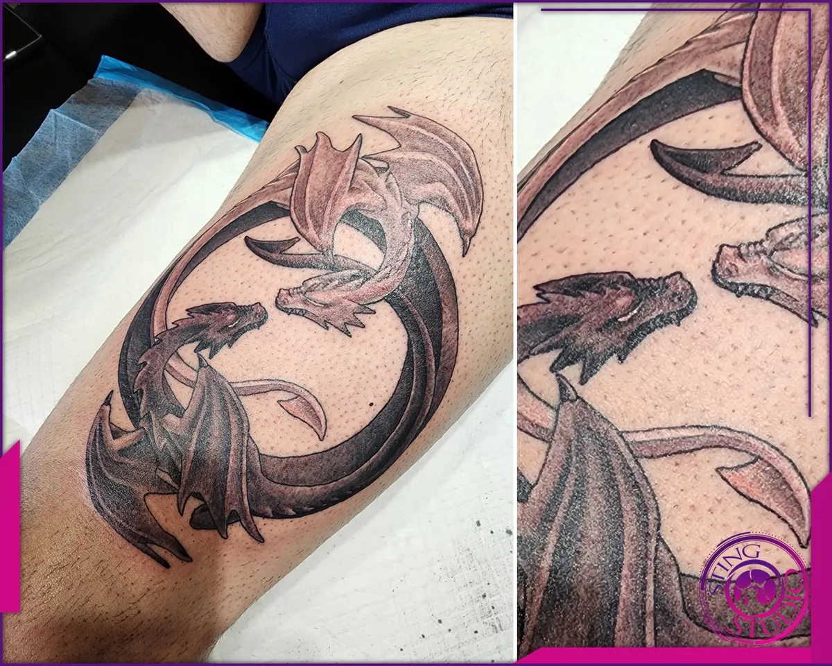Black and grey tattoo by Sting Studio Ottawa