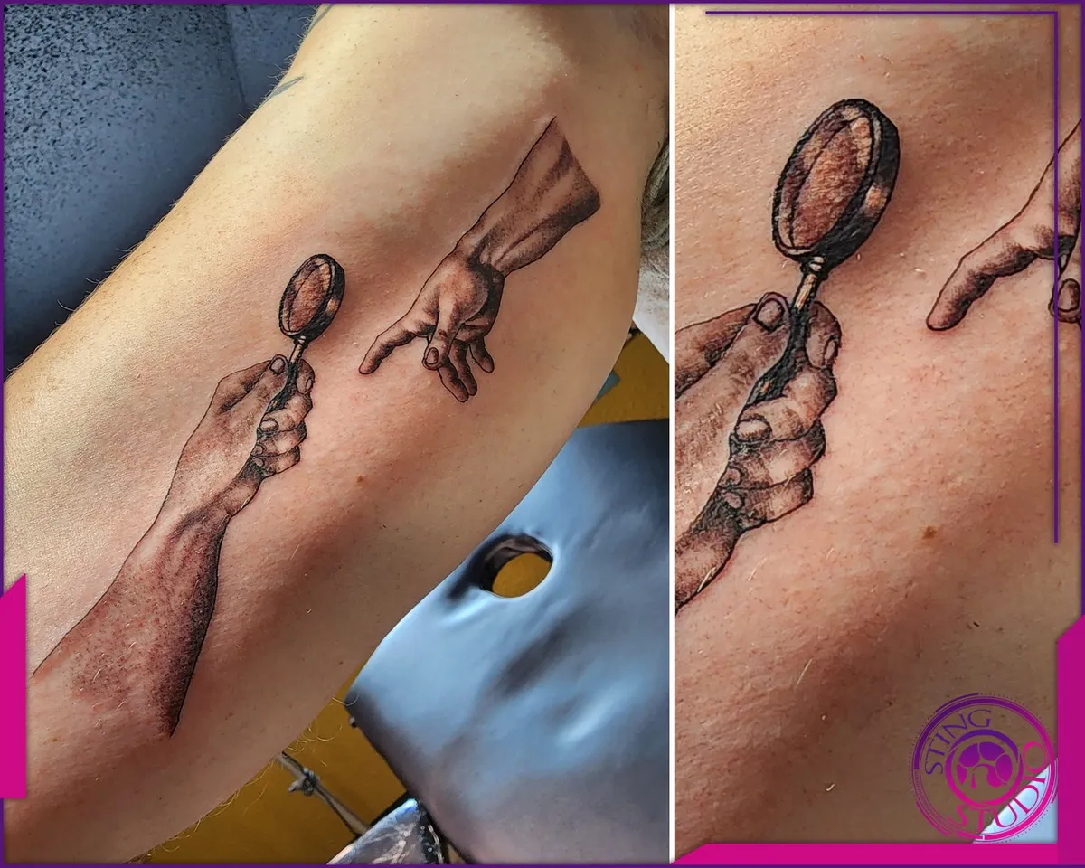 Black and grey tattoo by Sting Studio Ottawa