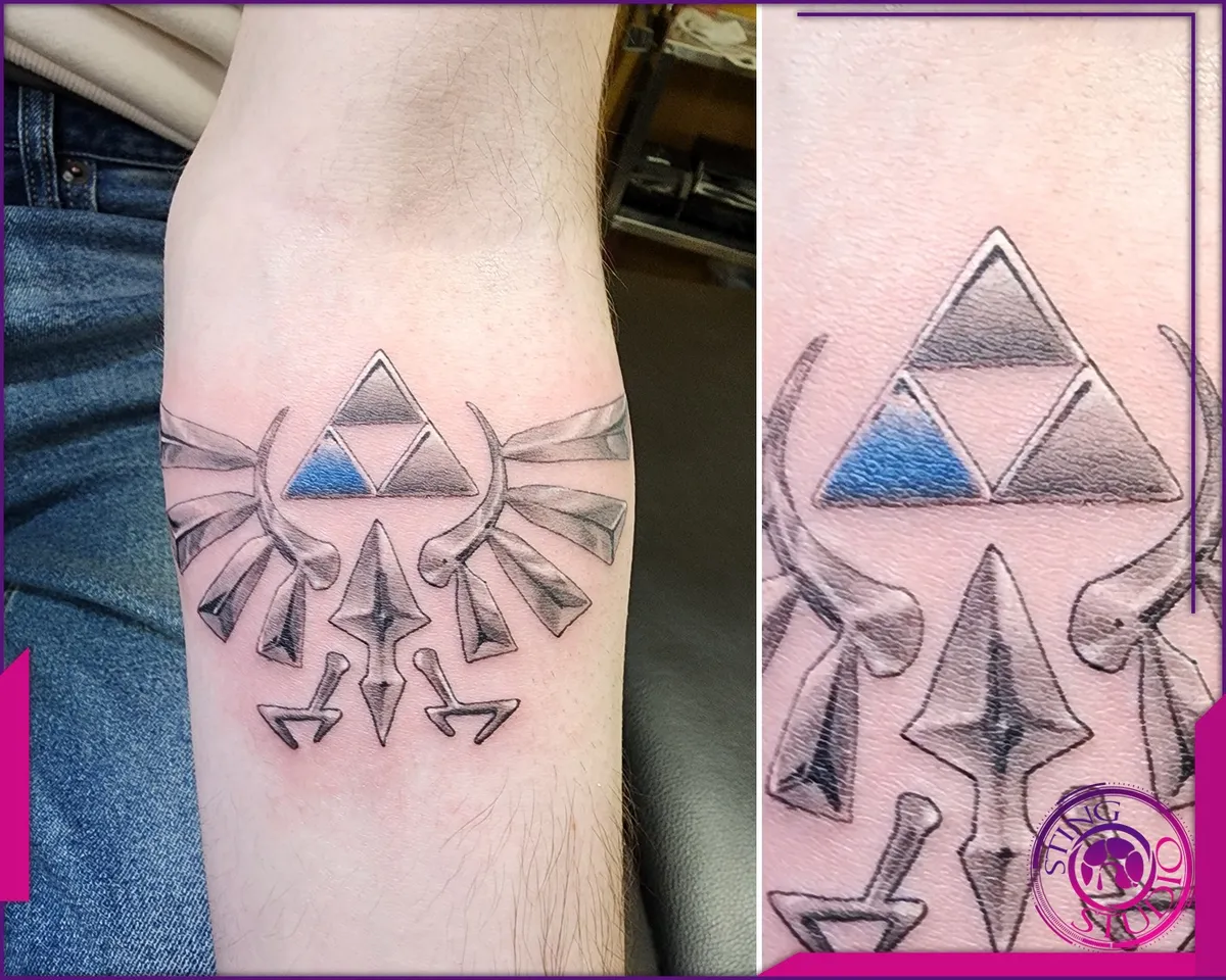 Black and grey tattoo by Sting Studio Ottawa
