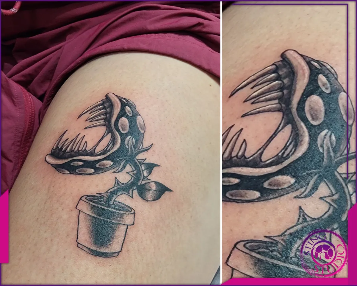 Black and grey tattoo by Sting Studio Ottawa