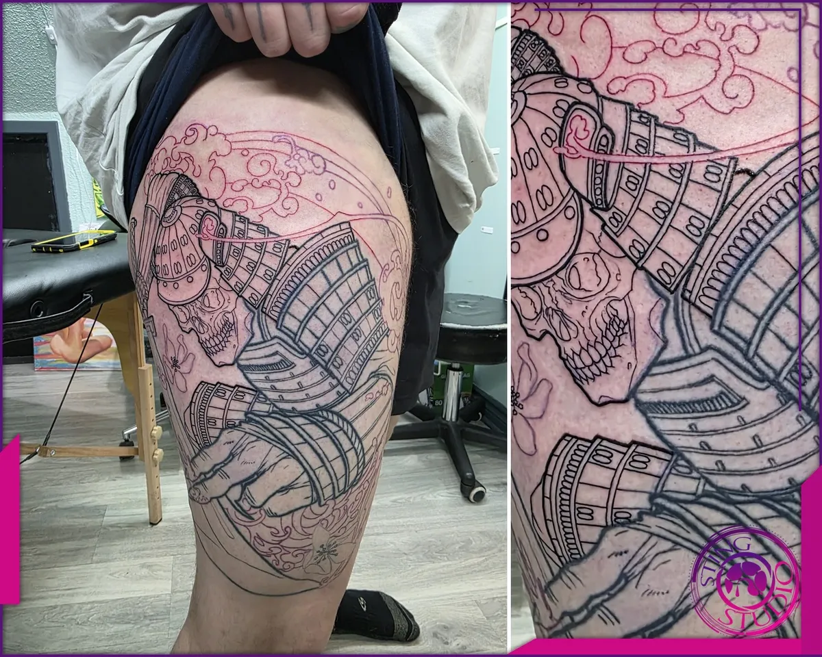 Black and grey tattoo by Sting Studio Ottawa