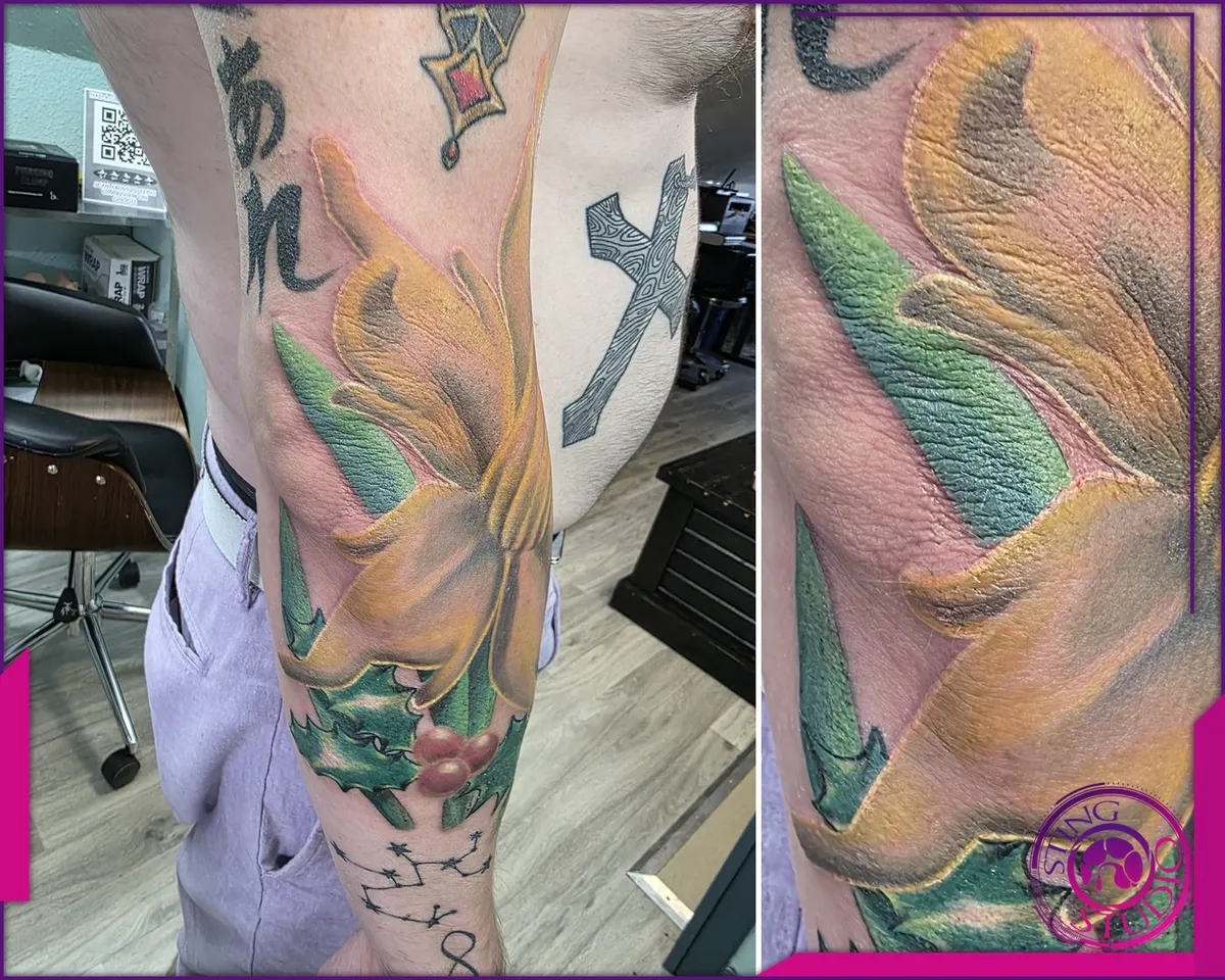 Black and grey tattoo by Sting Studio Ottawa