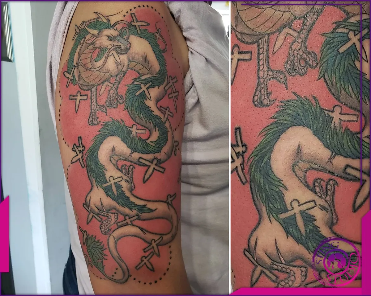 Colour tattoo by Sting Studio Ottawa