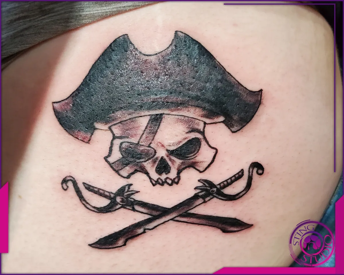 Blackwork tattoo by Sting Studio Ottawa