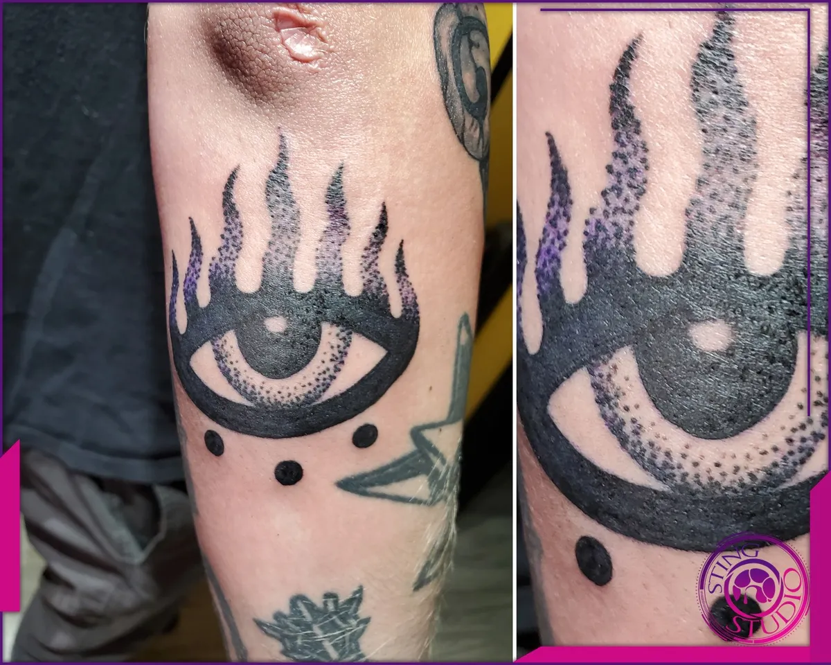 Blackwork tattoo by Sting Studio Ottawa