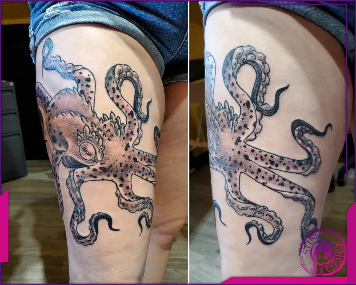 Blackwork tattoo by Sting Studio Ottawa
