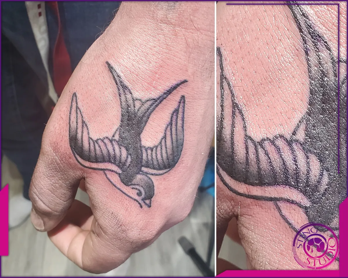 Blackwork tattoo by Sting Studio Ottawa