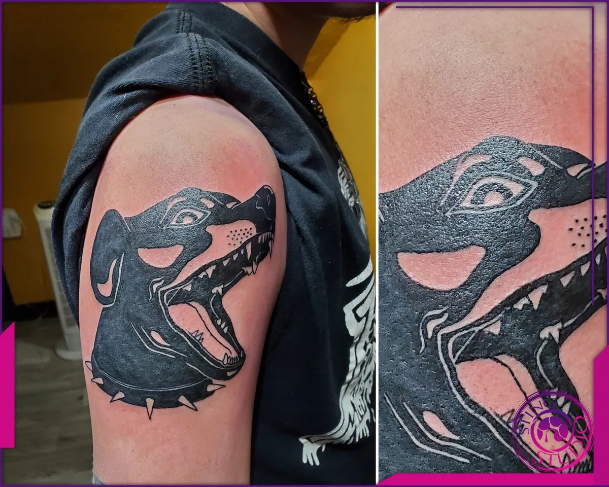 Blackwork tattoo by Sting Studio Ottawa