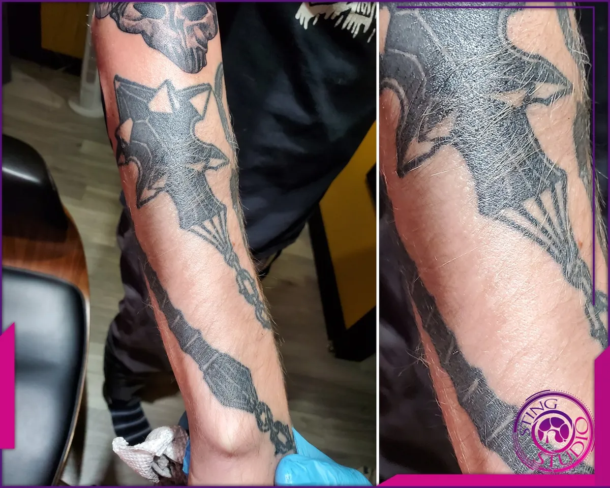 Blackwork tattoo by Sting Studio Ottawa