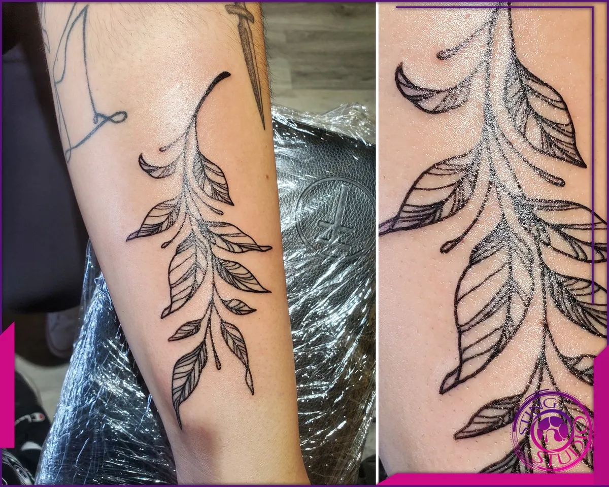 Blackwork tattoo by Sting Studio Ottawa