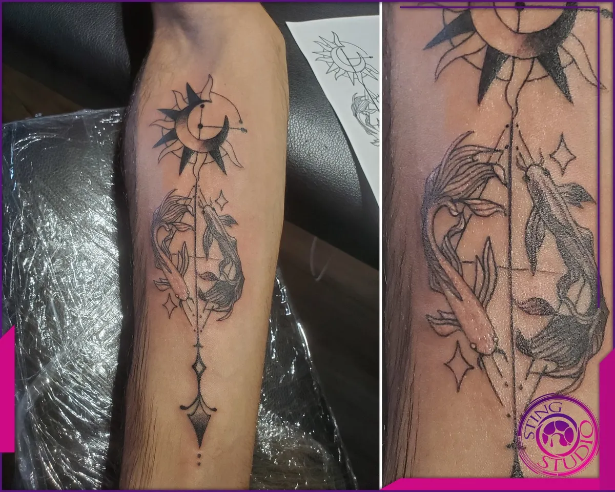 Blackwork tattoo by Sting Studio Ottawa