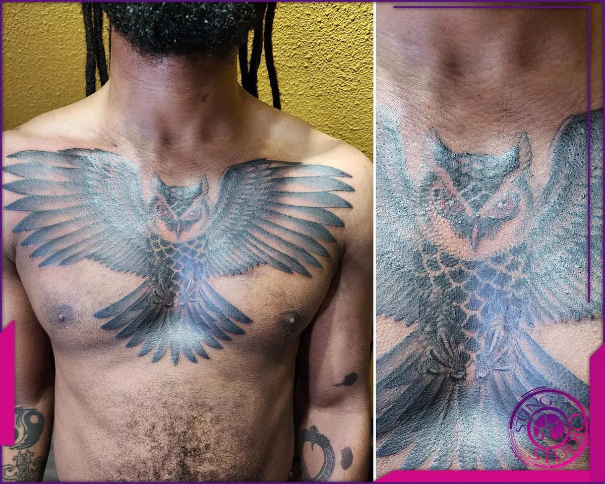 Blackwork tattoo by Sting Studio Ottawa