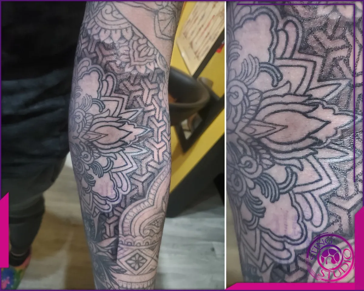 Blackwork tattoo by Sting Studio Ottawa