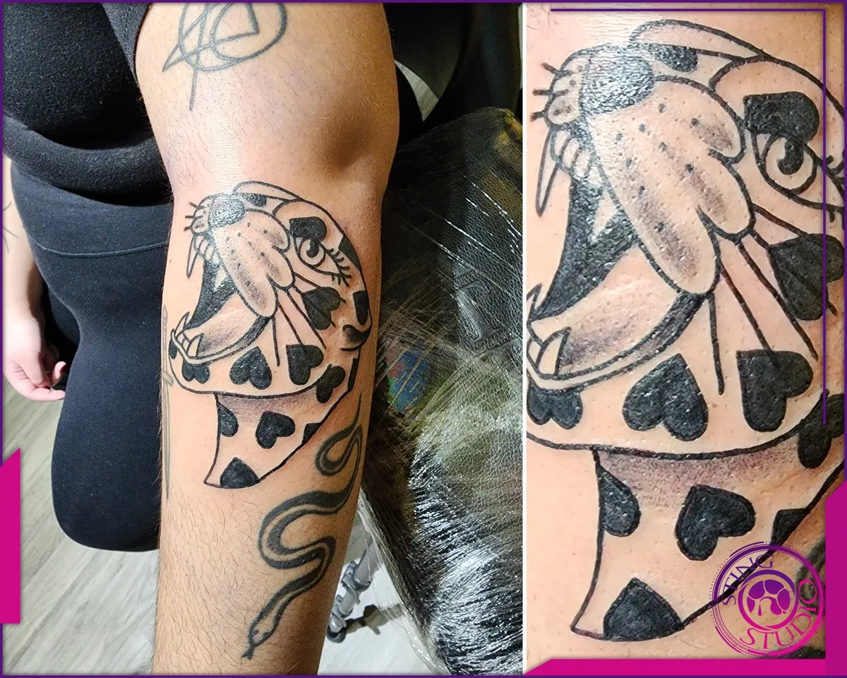 Blackwork tattoo by Sting Studio Ottawa