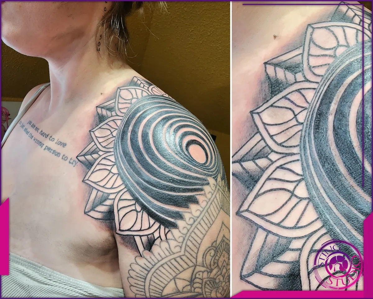 Blackwork tattoo by Sting Studio Ottawa