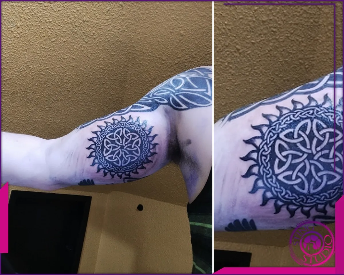 Blackwork tattoo by Sting Studio Ottawa