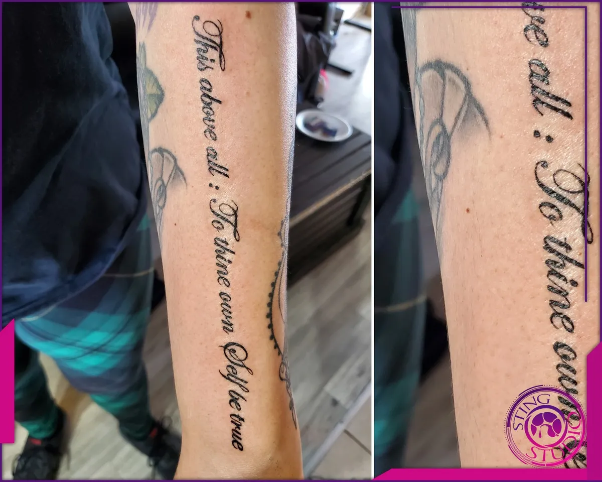 Linework tattoo by Sting Studio Ottawa