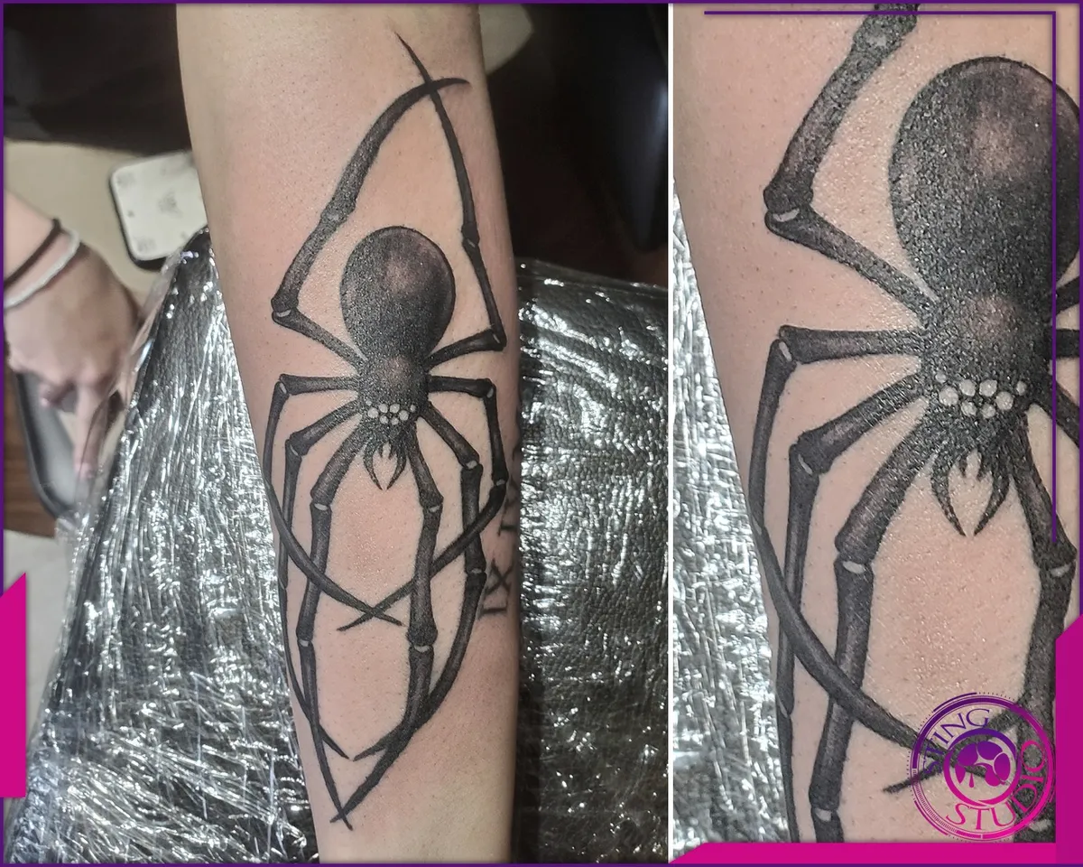 Blackwork tattoo by Sting Studio Ottawa