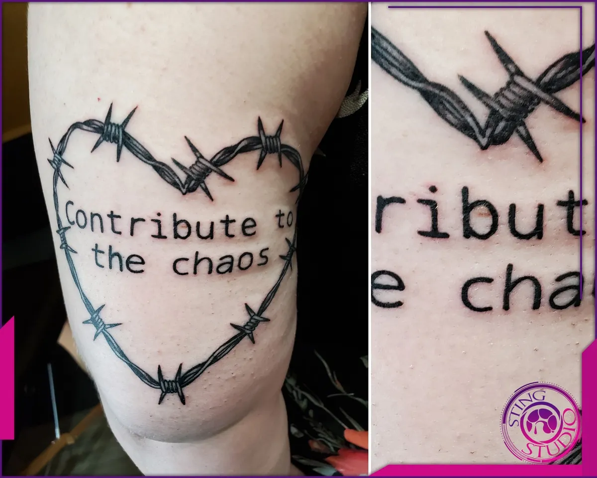 Linework tattoo by Sting Studio Ottawa