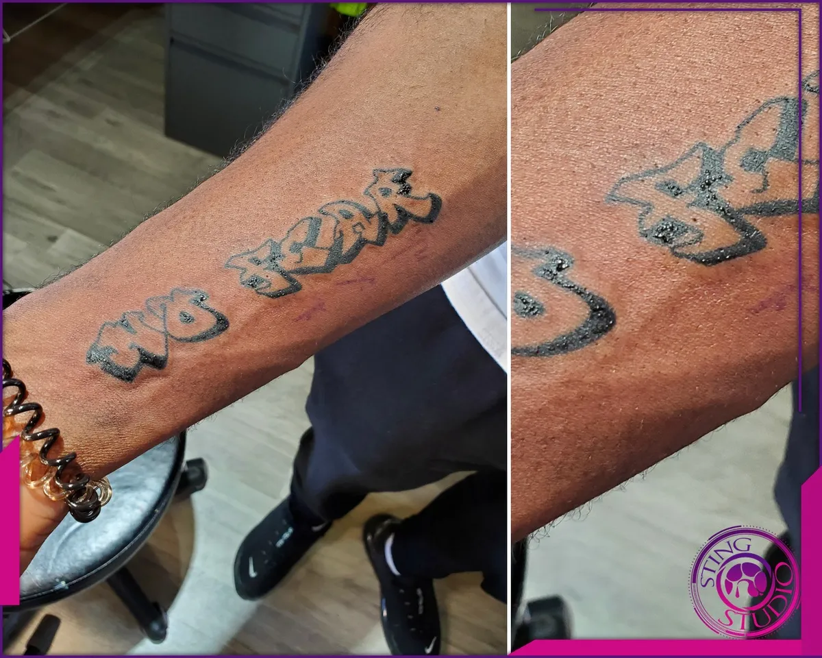 Linework tattoo by Sting Studio Ottawa
