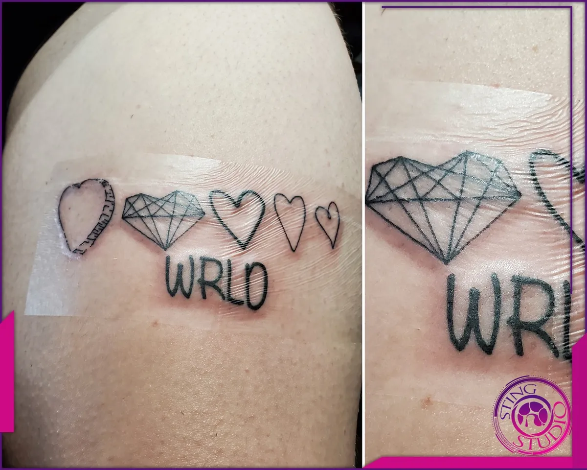 Linework tattoo by Sting Studio Ottawa
